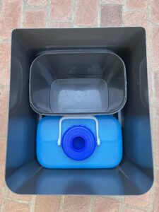Trelino Portable Camping Toilet in OVS Shower Room